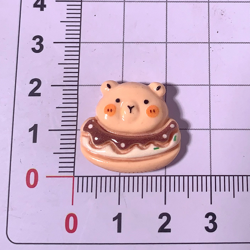 Caricatura brillante animal delfín oso de agua accesorios de resina DIY hechos a mano caja de teléfono móvil broche de cabello agujero de cuerda zapatos agujero decoración