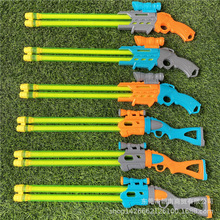 儿童戏水活动双管枪形水炮打水仗男孩抽拉式戏水玩具枪呲滋喷水枪