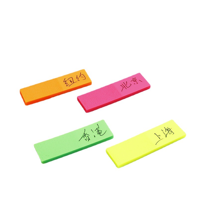 Etiqueta adhesiva de color fluorescente Etiqueta adhesiva de índice de color de barra PET Etiqueta adhesiva de flecha impermeable de color escribible para estudiantes image 6
