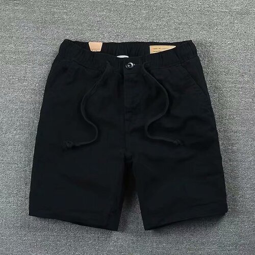 Wholesale summer elastic waist casual shorts New men's pure color shorts Korean trend men's tether pants