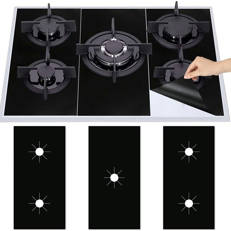 Alfombrilla de estufa de carbón de teflón resistente a altas temperaturas de 0,1mm, a prueba de aceite y a prueba de manchas, mantén de protección de estufa limpia, utensilios de cocina