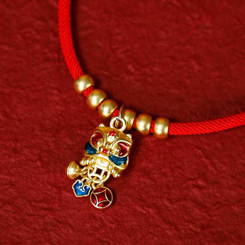 Joyas para gatos collar para mascotas collar para perros collar para gatos ajustable tejido a mano cuerda roja collar para gatos campana para ganar dinero