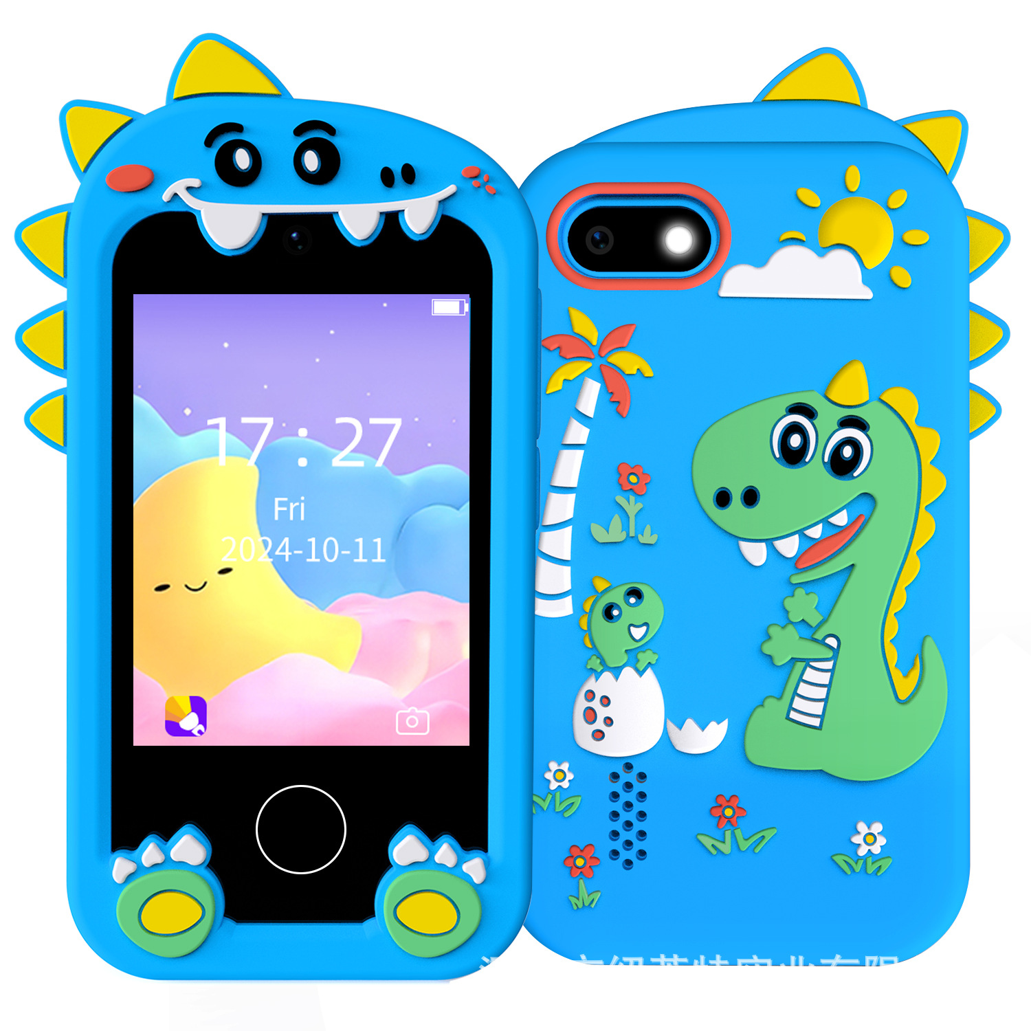 Teléfono móvil para niños, cámara, pantalla táctil, rompecabezas, máquina de educación temprana, dinosaurio, arco iris, caballo, cámara, video, regalo