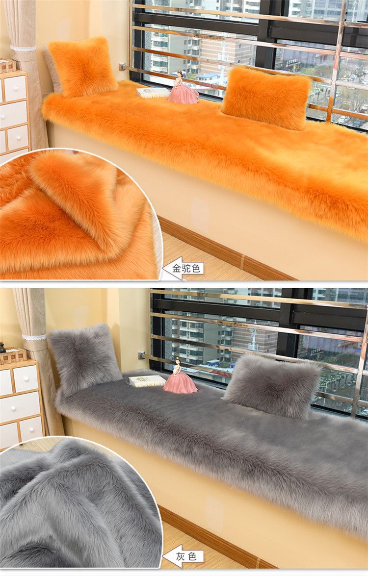 New Chinese-Style Large Red Chair Cushion, Faux Cashmere Door Mat, High-End Blue Carpet for Living Room Decoration and Grand Opening