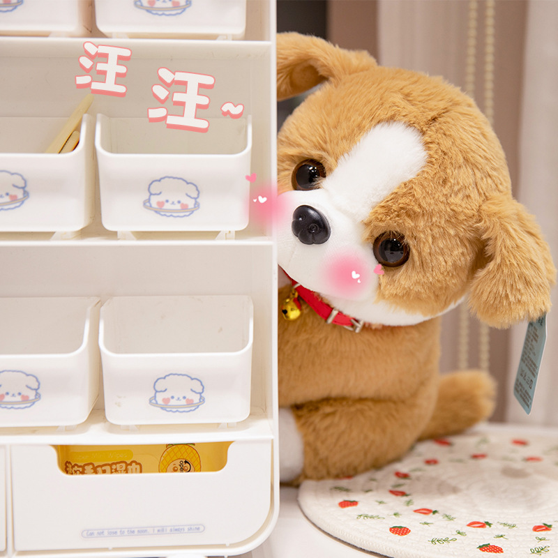 越境呆萌犬ぬいぐるみかわいい動物置物玩具子供の日誕生日プレゼント卸売り|undefined