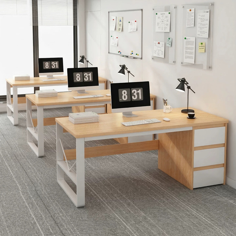 Computer desk, office desk for single-person use, employee workstation with drawers, simple and modern design, suitable for office staff Computer desk, office desk for single-person use, employee workstation with drawers, simple and modern design, suitable for office staff