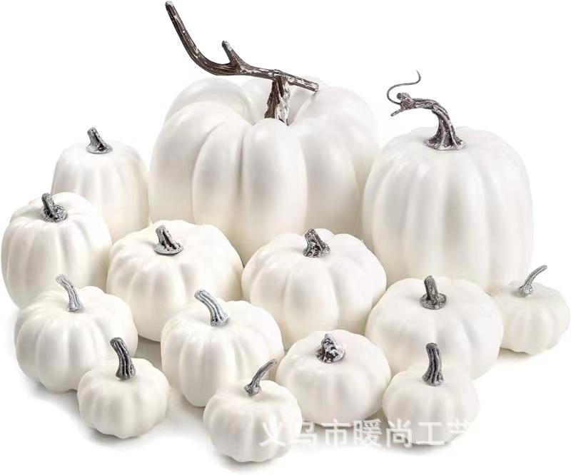 Calabaza de simulación de oro otoño calabaza traje de Halloween calabaza decoración de Acción de Gracias accesorios de calabaza