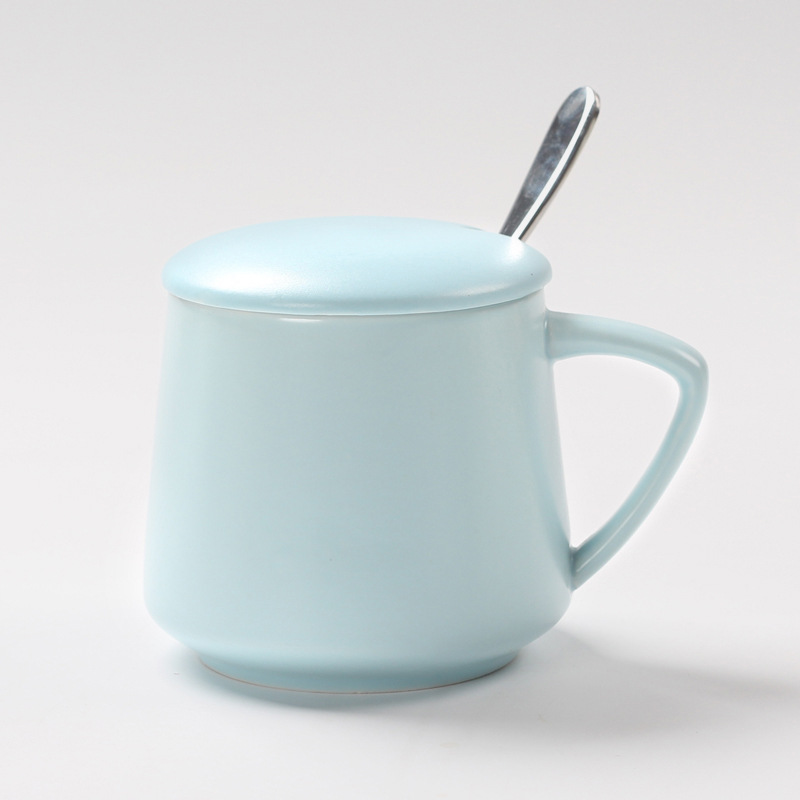 Taza de cerámica original Selección de tazas de café con tapa cuchara caja de regalo conjunto de bolsas LOGO grabado