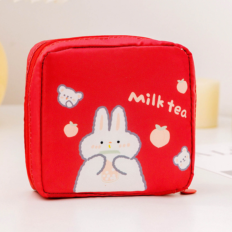 萌え面白い顔かわいい生理用ナプキン収納バッグ叔母のタオル袋携帯大容量生理用綿月事小包|undefined