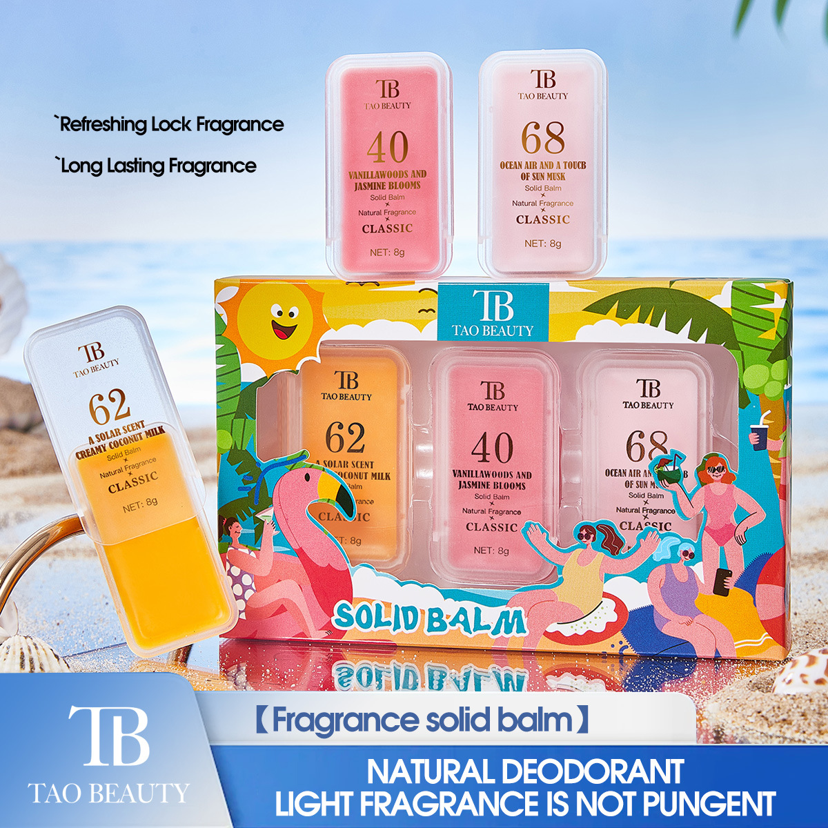 【Foreign Trade】Digital Solid Balm Long-Lasting Fragrance Light Fragrance Sleep Portable Perfume Deodorant