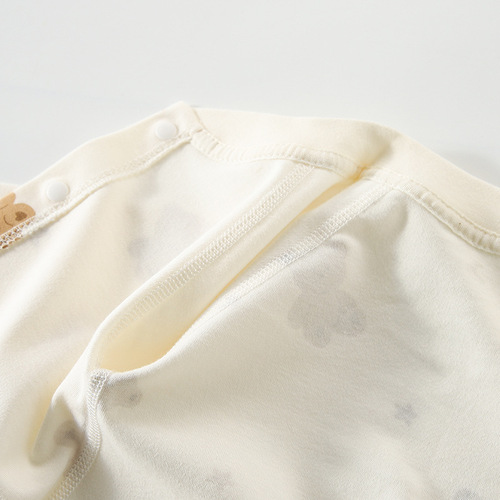 New spring and autumn baby jumpsuit long-sleeved baby hoodie pure cotton bottoming underwear newborn crawling suit boneless pajamas