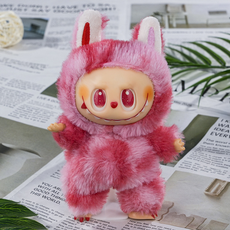 拉布布娃娃泡泡玛特三代公仔盲盒labubu玩偶搪胶毛绒挂件玩具