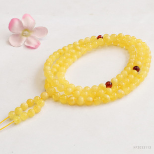 As Yu natural beeswax necklace 108 beads amber jewelry live factory wholesale HP2033113