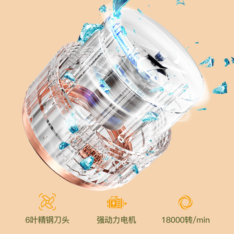 新しい家庭用多機能フルーツブレンダージューサー充電式ミニ電動ジューサーカップポータブルジュースマシン|undefined