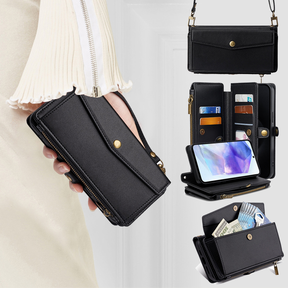 三星A16 5G手机皮套A55钱夹插卡手机壳A25全球版手机保护套适用