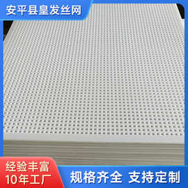 PVC洞洞板塑料板PP板冲孔打孔塑料花架垫板聚丙烯网板过滤网加工