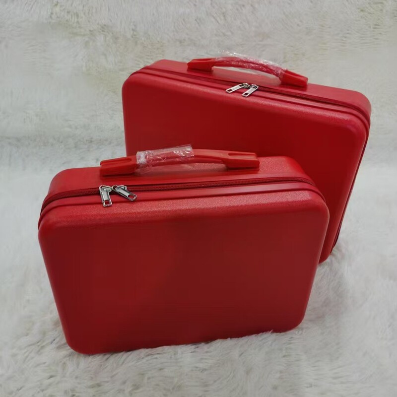 Hard-Shell Makeup Case, Suitcase, Retro Simple Solid Color Versatile Handbag, Event Souvenir, Makeup Artist Tool Box Hard-Shell Makeup Case, Suitcase, Retro Simple Solid Color Versatile Handbag, Event Souvenir, Makeup Artist Tool Box