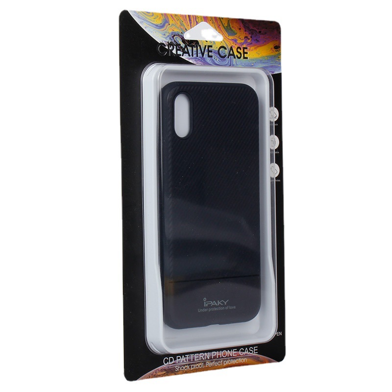 纸盒手机壳包装  纸盒加上盖包装盒 黑色蓝色翻盖手机套外包T710