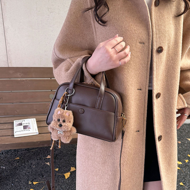 2025bags 여성 대용량 볼링백 겨울 출퇴근 숄더 크로스 핸드백 블랙