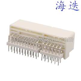 175444-6 国产汽车PCB线路板针座 34P连接器胶壳接插件90&deg
