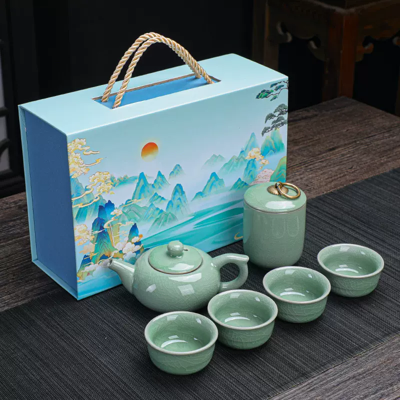 新款茶具套装国潮礼盒陶瓷茶具礼品套装公司年会活动礼品可印logo