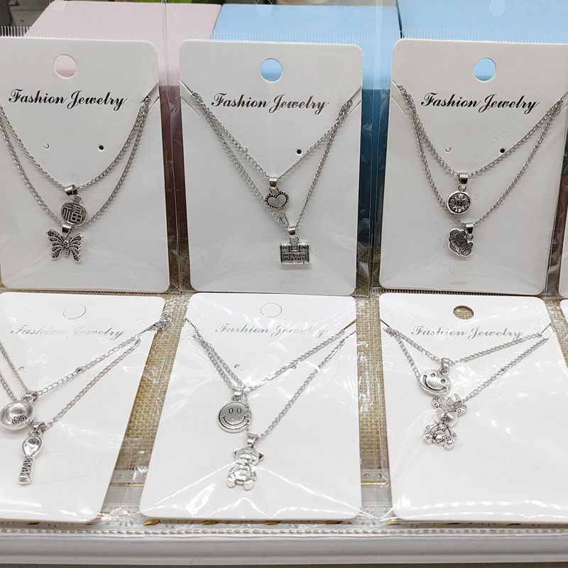 Juego de collar de aleación de personalidad y pendientes – Conjunto de moda, fuente de tienda de 2 yuanes image 7
