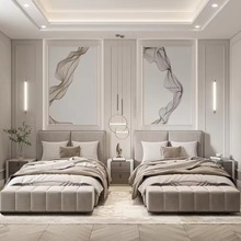 酒店家具标间全套宾馆出租房公寓民宿客房组合板式床贸易工程定制