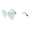 Retro metal marine glasses solar-powered heart-shaped, fashionable sunglasses heart shaped, 2023 collection