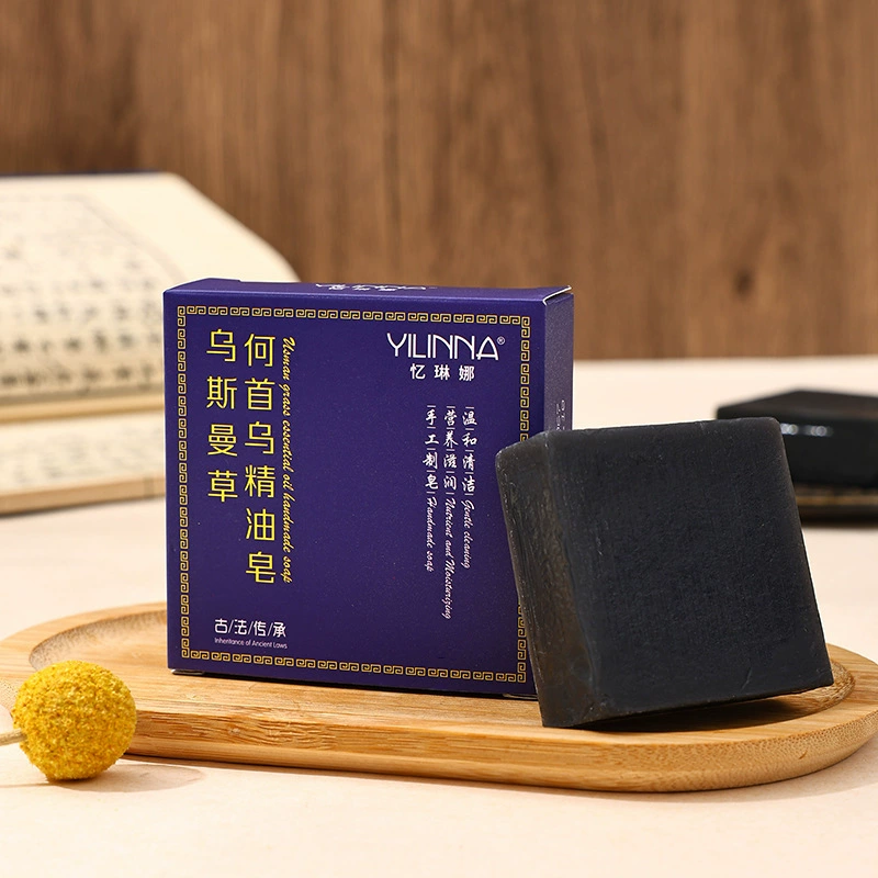 Мыло ручной работы Yilina с эфирным маслом травы усмана (Polygonum multiflorum), очищающее и увлажняющее, 70 г