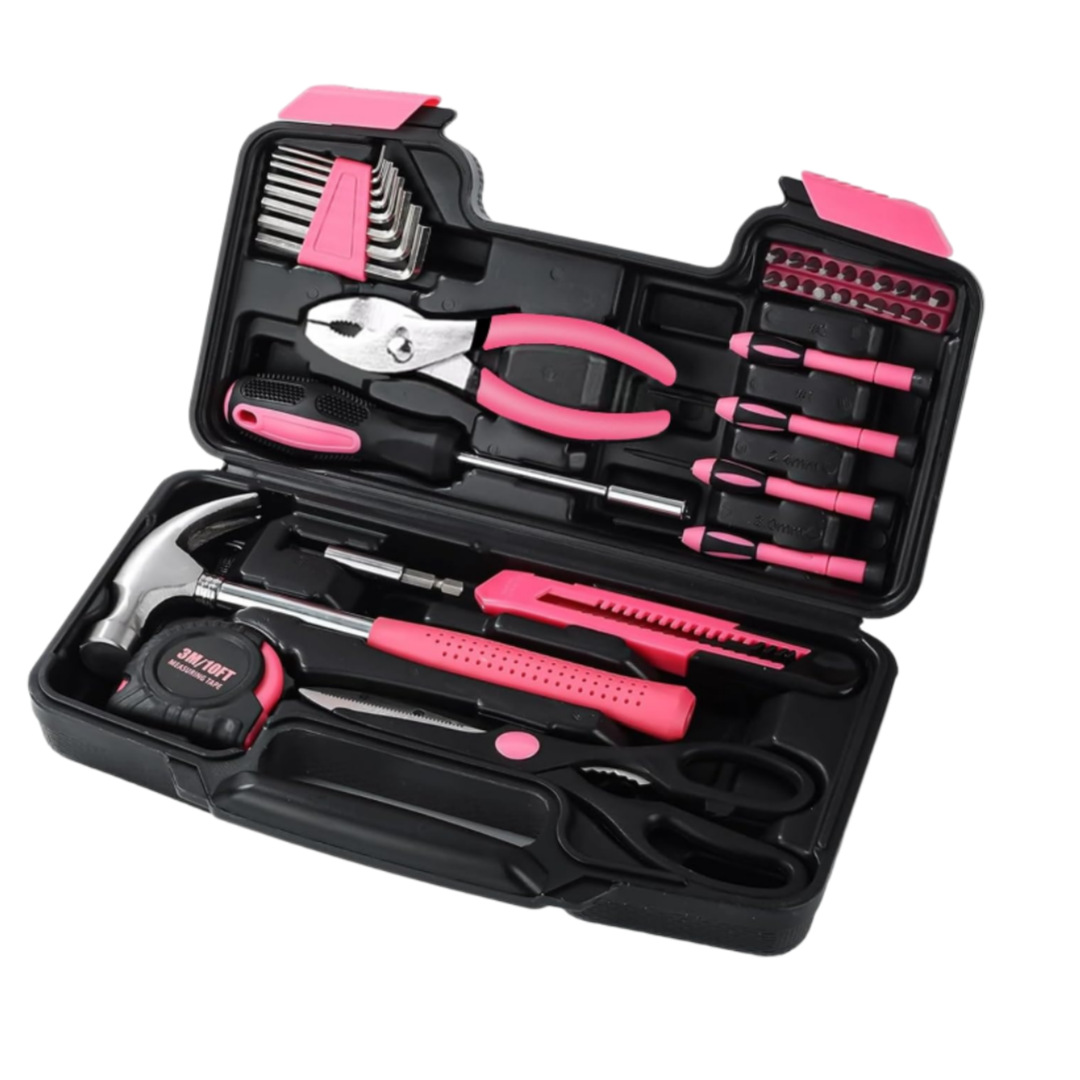In-stock, exclusively for cross-border e-commerce: 39-piece household hardware tool set, carbon steel combination set, manual tool box