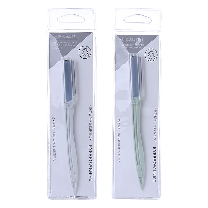 LMLTOP stainless steel eyebrow trimmer single pack portable eyebrow scraper Sharp shaving knife wholesale A0860