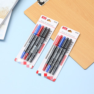 Small double-headed water-based oily marker neutral Hook pen writing pen office stationery spot wholesale