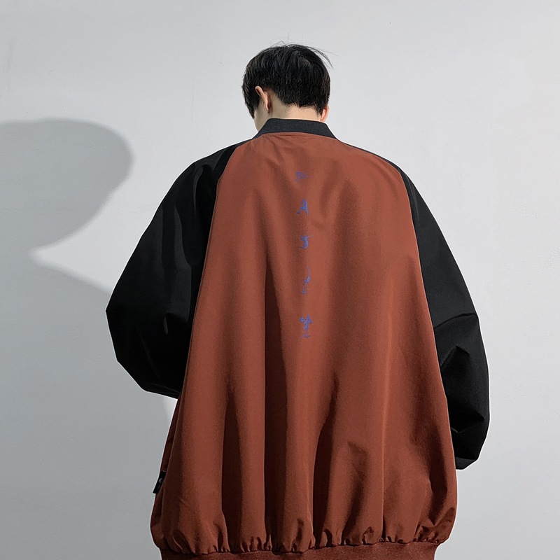 Chaqueta para hombres primavera y otoño estilo coreano de moda casual para hombres simple ropa de cuello vertical ropa de vestir para hombres chaqueta de béisbol a prueba de viento
