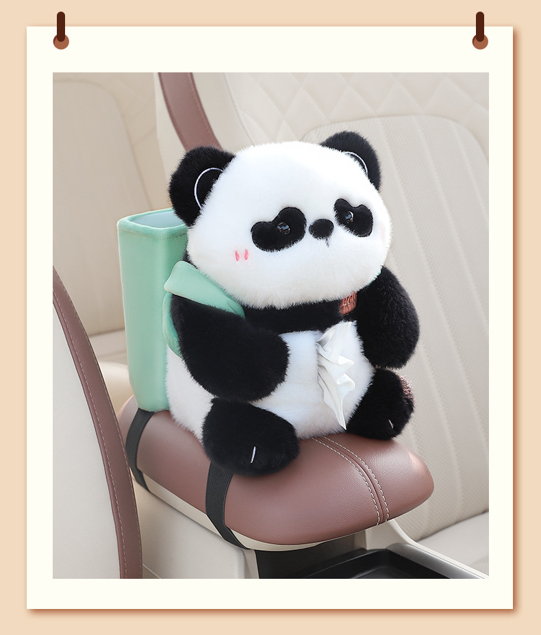 Car Armrest Box, Paper Box, Trash Can, Two-In-One Car Interior Decoration Supplies, Multifunctional Cartoon Car Tissue Box