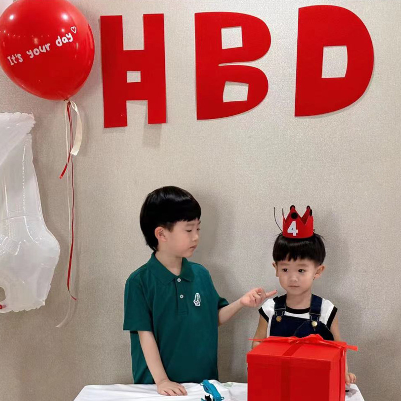 Red Felt Birthday Backdrop For Children's Party Decorations And Photo Props First Birthday Decor_voghion.com