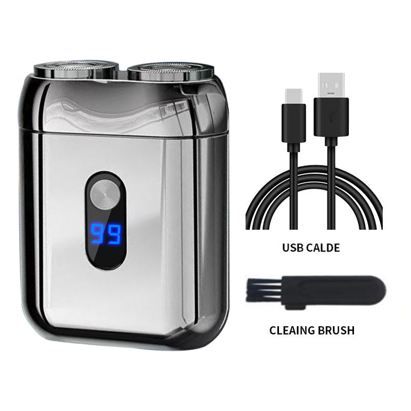 Afeitadora eléctrica transfronteriza, afeitadora portátil recargable, pistola de acero pequeña para hombre, Douyin, tres cabezales súper limpios