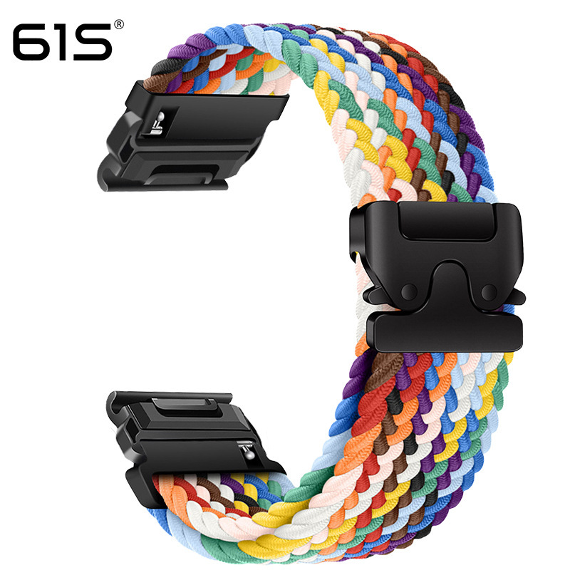61S适用Garmin佳明飞耐时Fenix8/7XPro/955/965 弹力伞扣编织表带|undefined