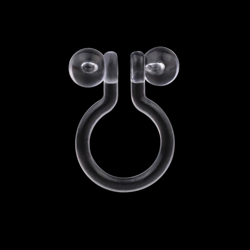 더블 비드 수지 이어 클립