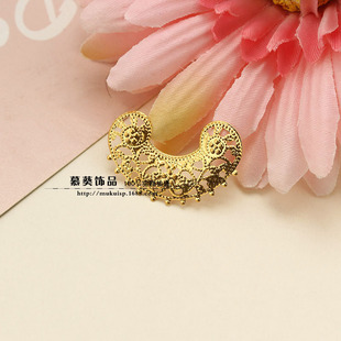 DIY jewelry accessories headdress material 28*18mm meniscus gold