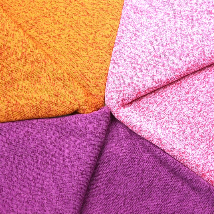 阳离子粗针布针织纬编粗针单面绒双染全涤阳离子粗针绒布服装面料