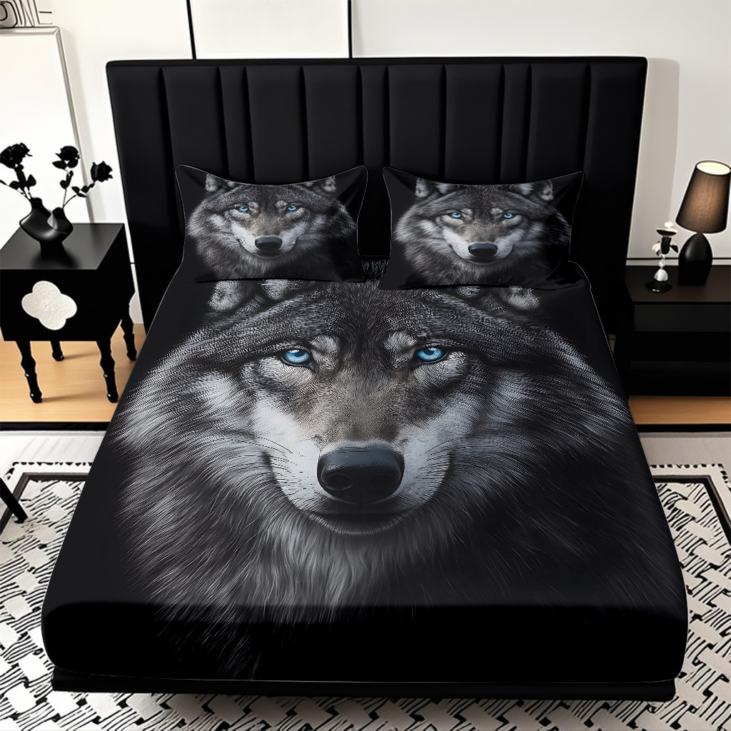 TEMU / JIT impresión digital 3D transfronteriza serie de wolf molido cama de cama de cama de cama para diseñar