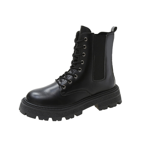 Martin boots women's ins trendy British style thick soles  new autumn thin short boots handsome motorcycle boots