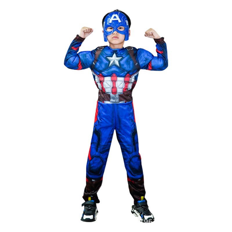 Хэллоуин Железный Человек Капитан Америка Тор Халк Оптимус Прайм Человек-паук Детский Мускул Шоу Костюм