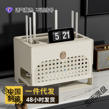 路由器收纳盒电视机顶盒置物架光猫桌面电线无线网wifi盒子放置架