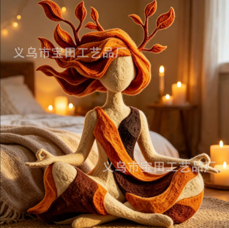Cross-Border New Product: Inner Harmony Small Statue, Yoga Girl Figure Statue, Home Living Room Decoration Cross-Border New Product: Inner Harmony Small Statue, Yoga Girl Figure Statue, Home Living Room Decoration