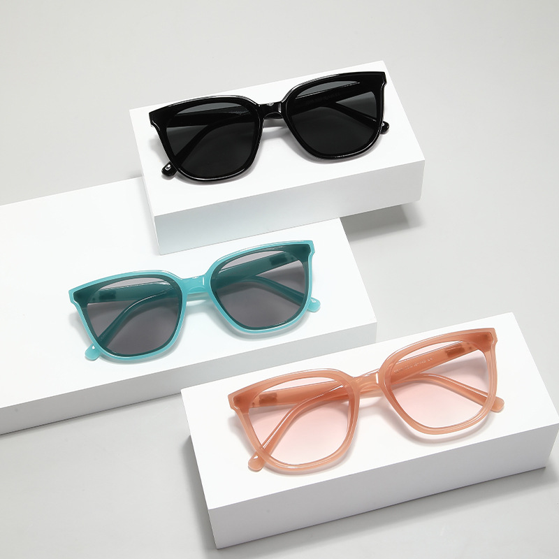 Gafas de sol gm para mujer, protección solar, gafas de sol anti-UV, gafas de sol UV400 con montura cuadrada para mujer, estilo coreano