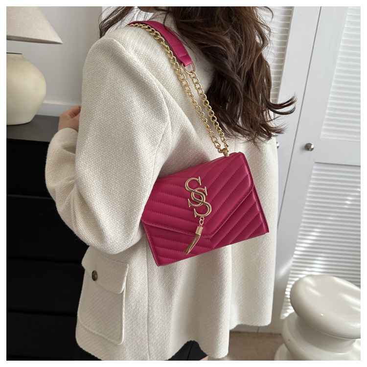 Damen Handtasche Im Western Stil Mit Kette Und Umhängefunktion_voghion.com