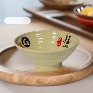 台顺密胺餐具福字系列商用螺纹面碗斜纹汤碗炒面早餐店碗调羹勺子