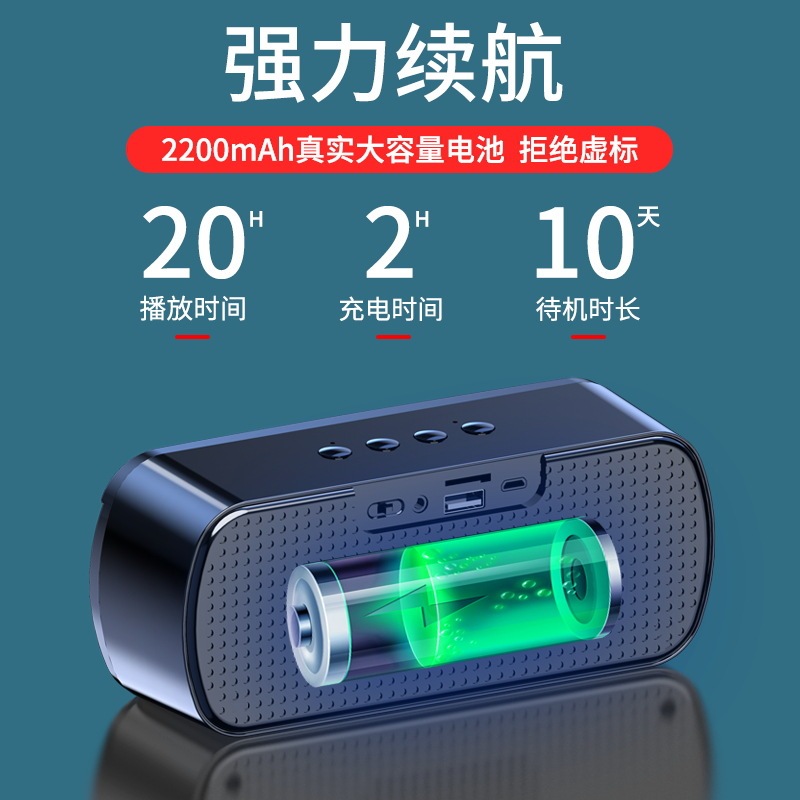 A9ワイヤレスbluetoothスピーカー大音量ダブルスピーカー小型オーディオ家庭用携帯用重いサブウーファ3dカード屋外|undefined