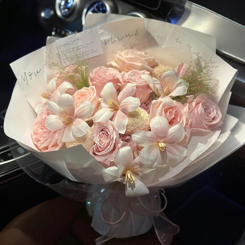 玫瑰永生花束七夕送女友高级感花束温柔仿真香皂花束混搭玫瑰花束|undefined